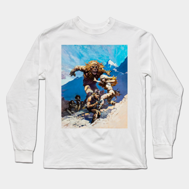 Frank Frazetta Fantastic Art 3000 Ad Long Sleeve T Shirt Teepublic 